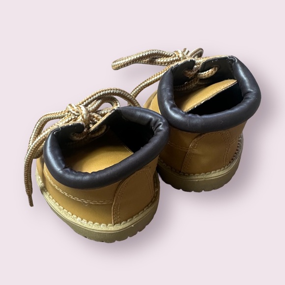 Build-A-Bear Tan Timberland Style Pair Of Boots BAB Accessories Toys Like New - Picture 6 of 8